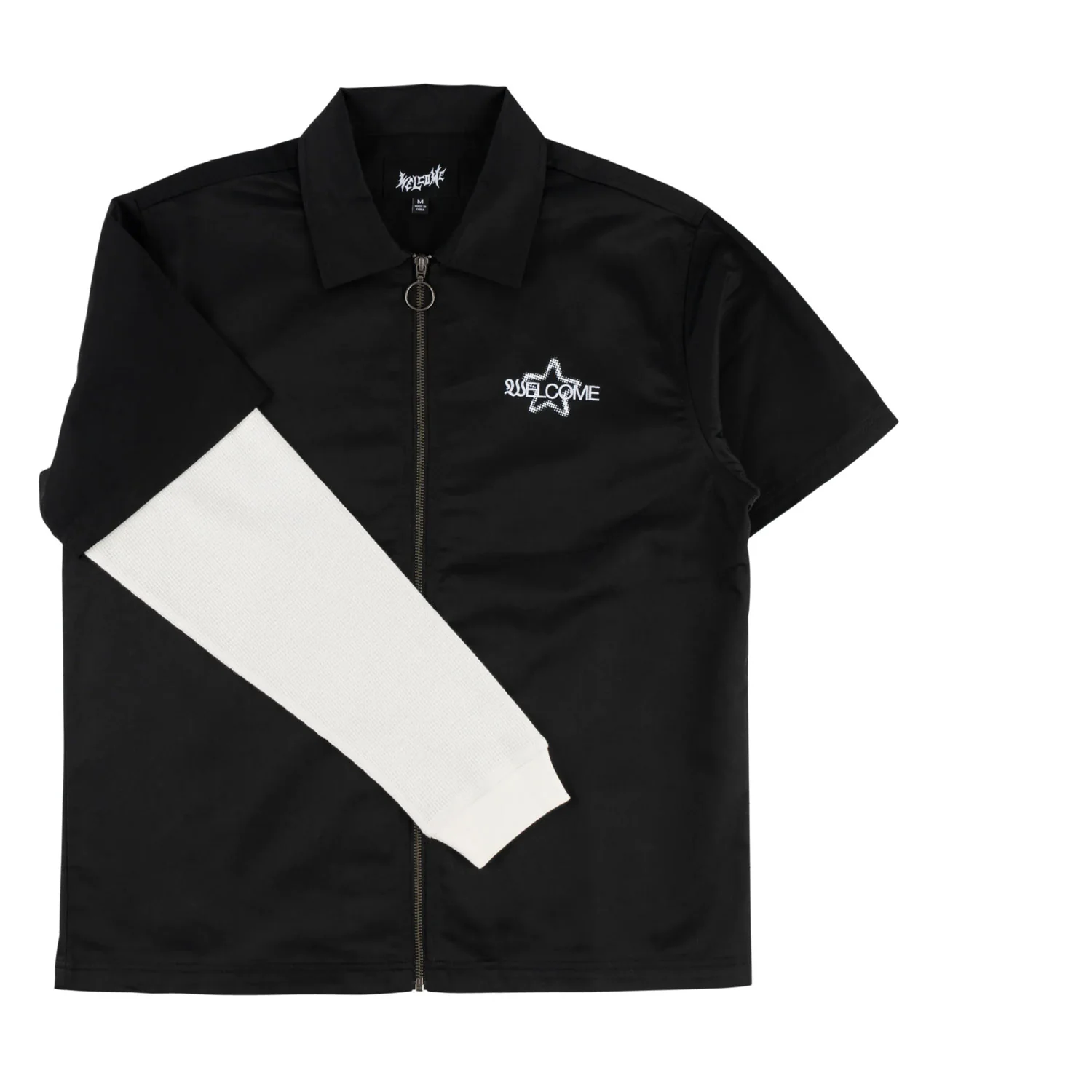 Welcome Skateboard T-Shirt Supernatural layered Work Shirt Black - Image 2