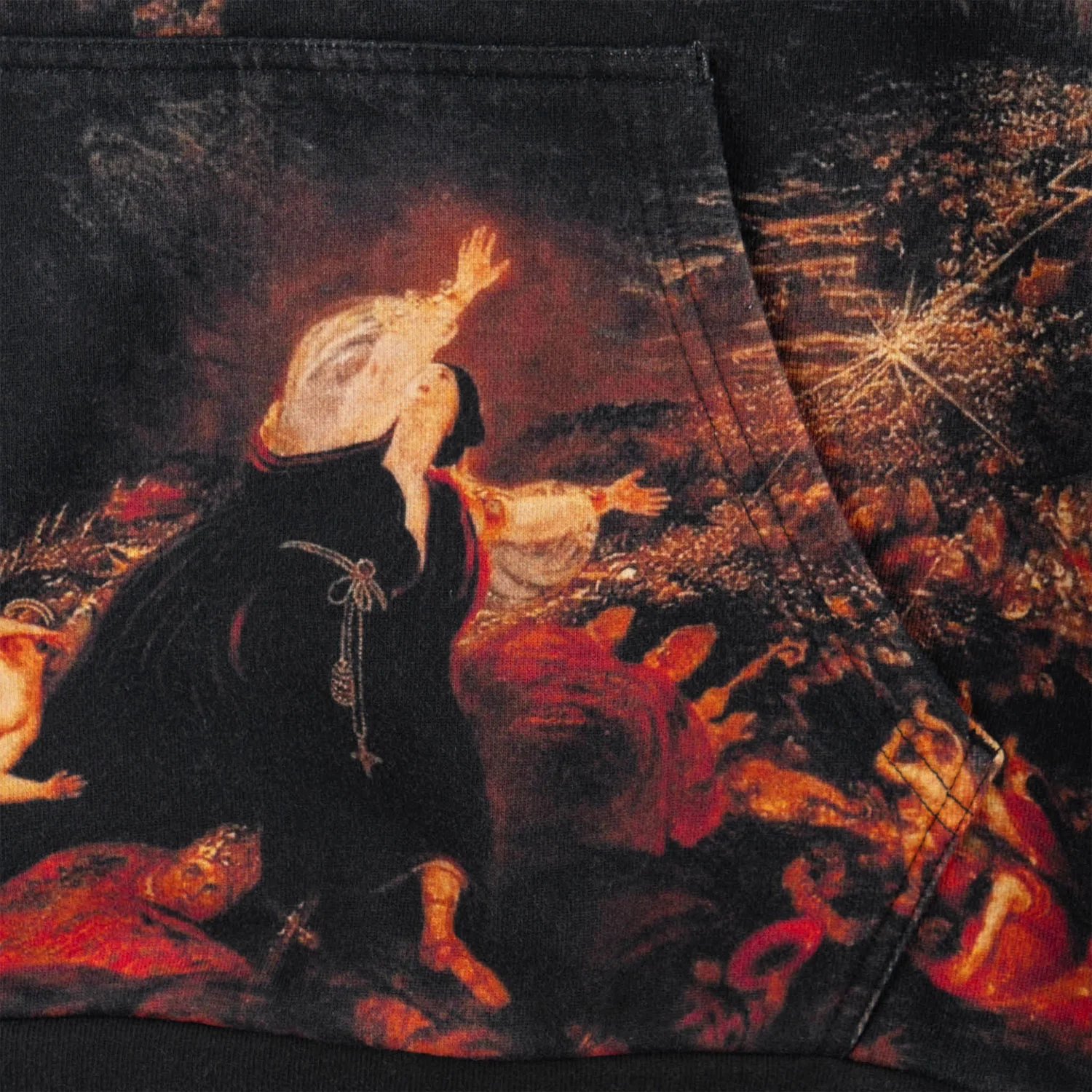 Welcome Skateboards Hoody Judgement All Over Print Black - Image 4