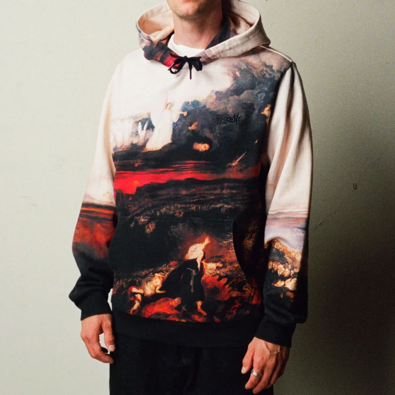 Welcome Skateboards Hoody Judgement All Over Print Black - Image 6