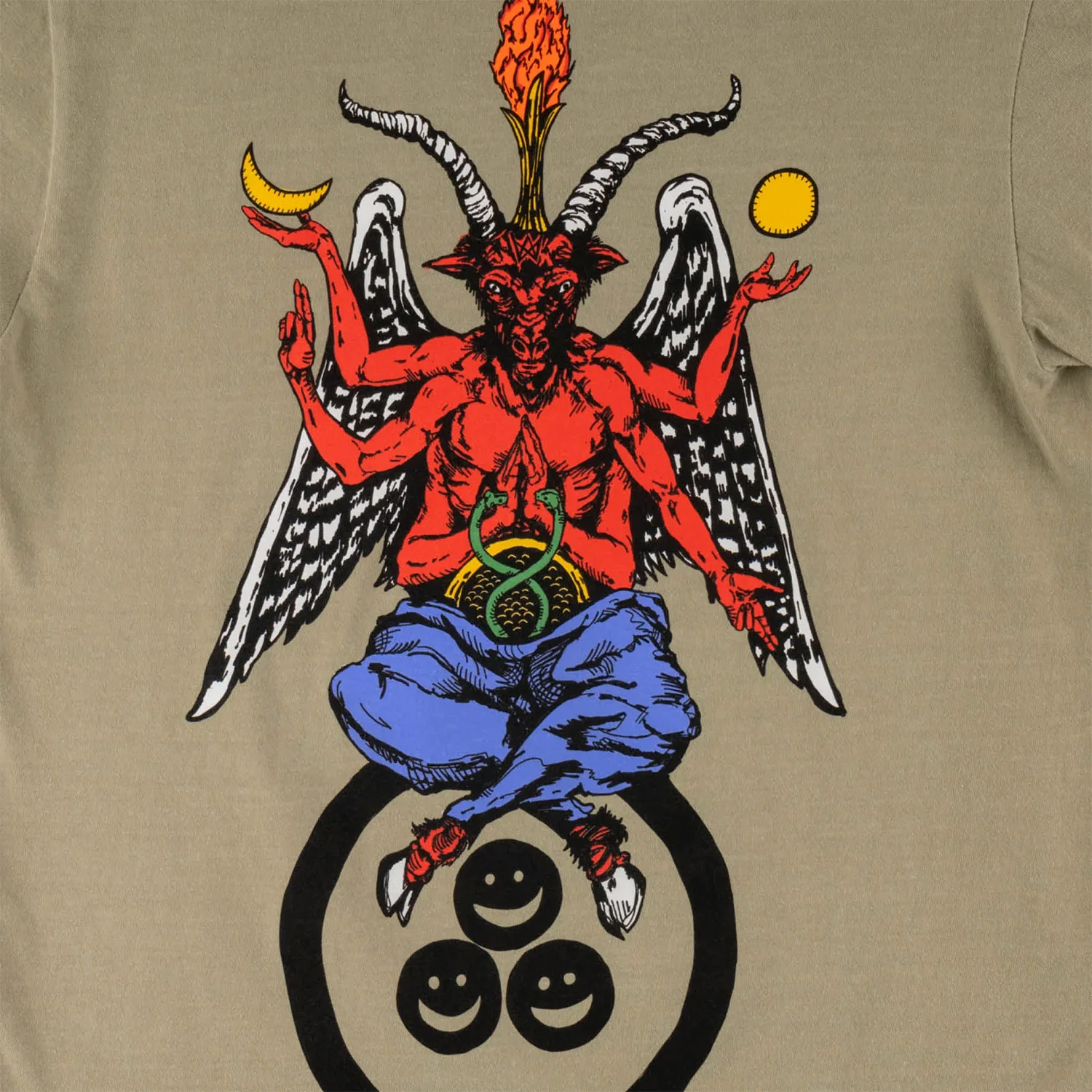 Welcome Skateboards Shirt Bapholit Khaki - Image 3