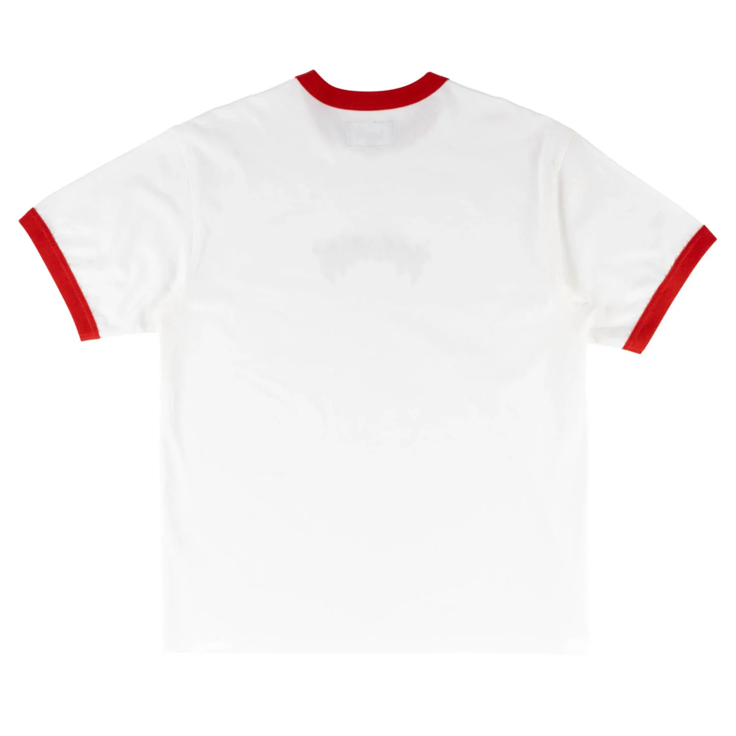 Welcome Skateboards Shirt Barb Ringer White/Red - Image 4