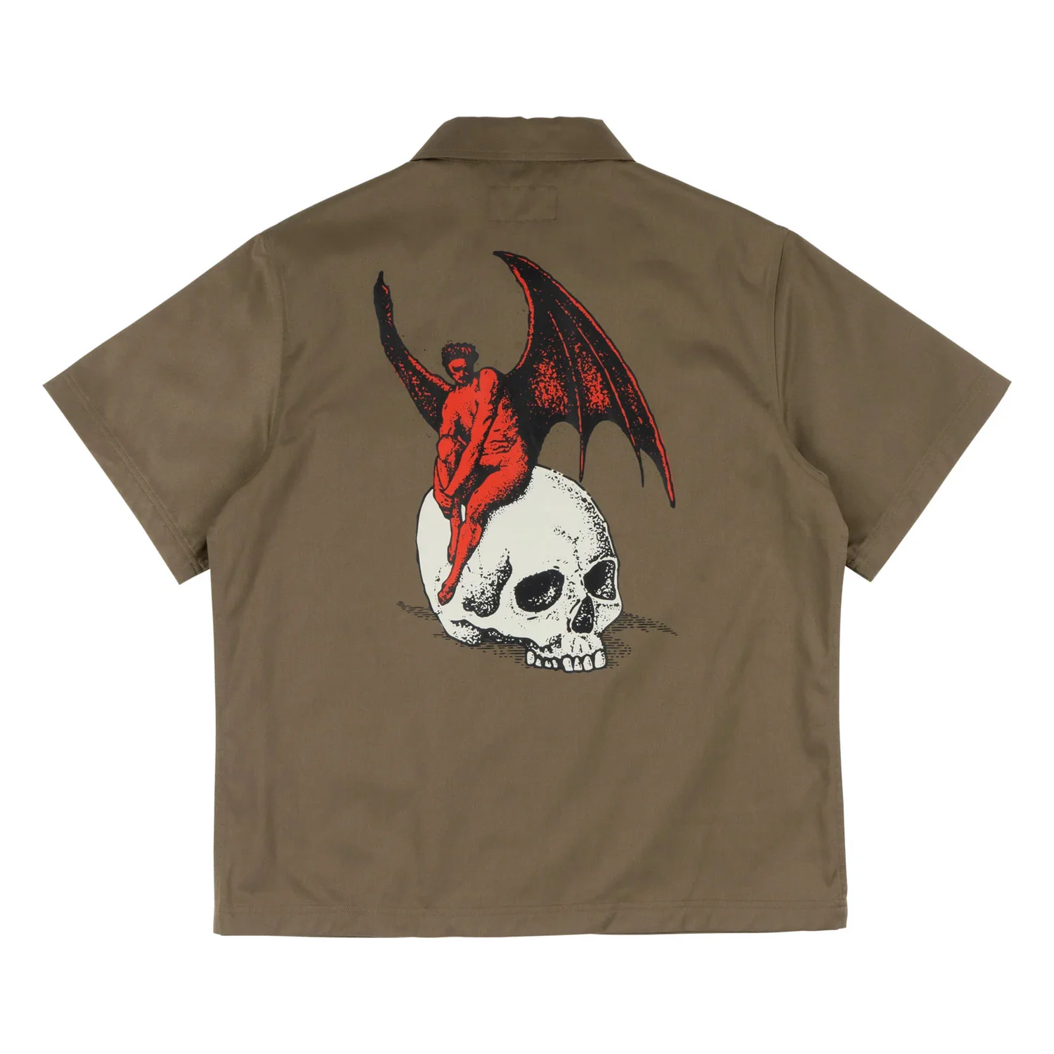 Welcome Skateboards Shirt Nephlim Zip Work Shirt Stone - Image 2
