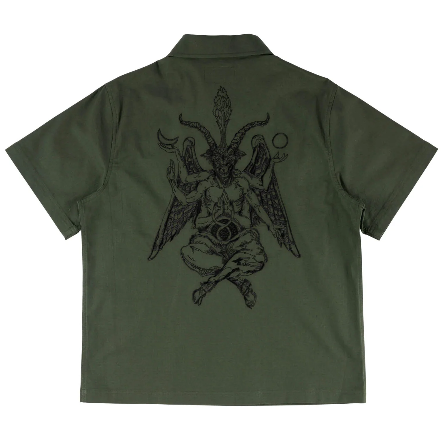 Welcome Skateboards Work Shirt Altar Ripstop Ivy Green
