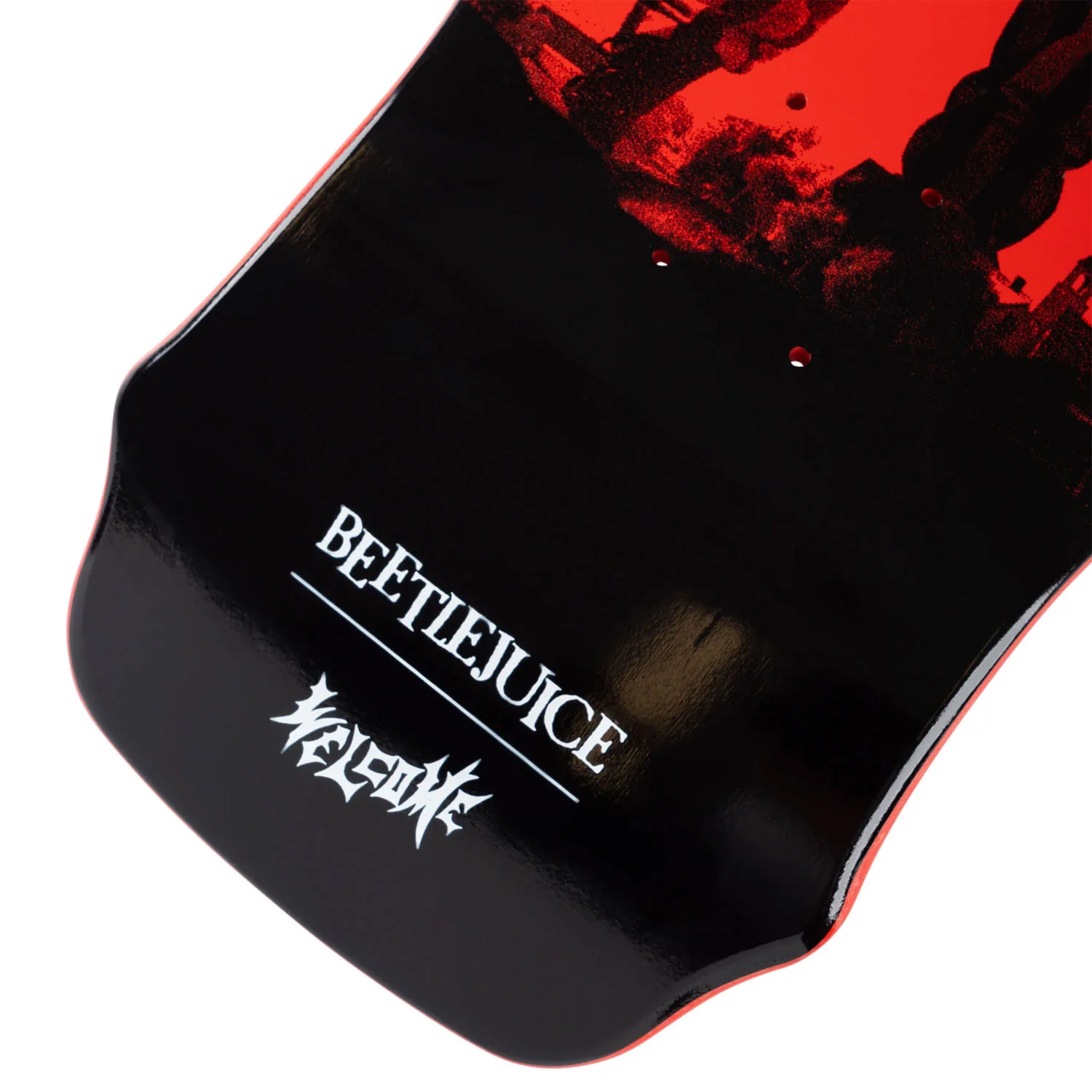 Welcome Skateboards x Beetlejuice Deck Carousel on Widow Red Dip 10" x 31" - Image 4