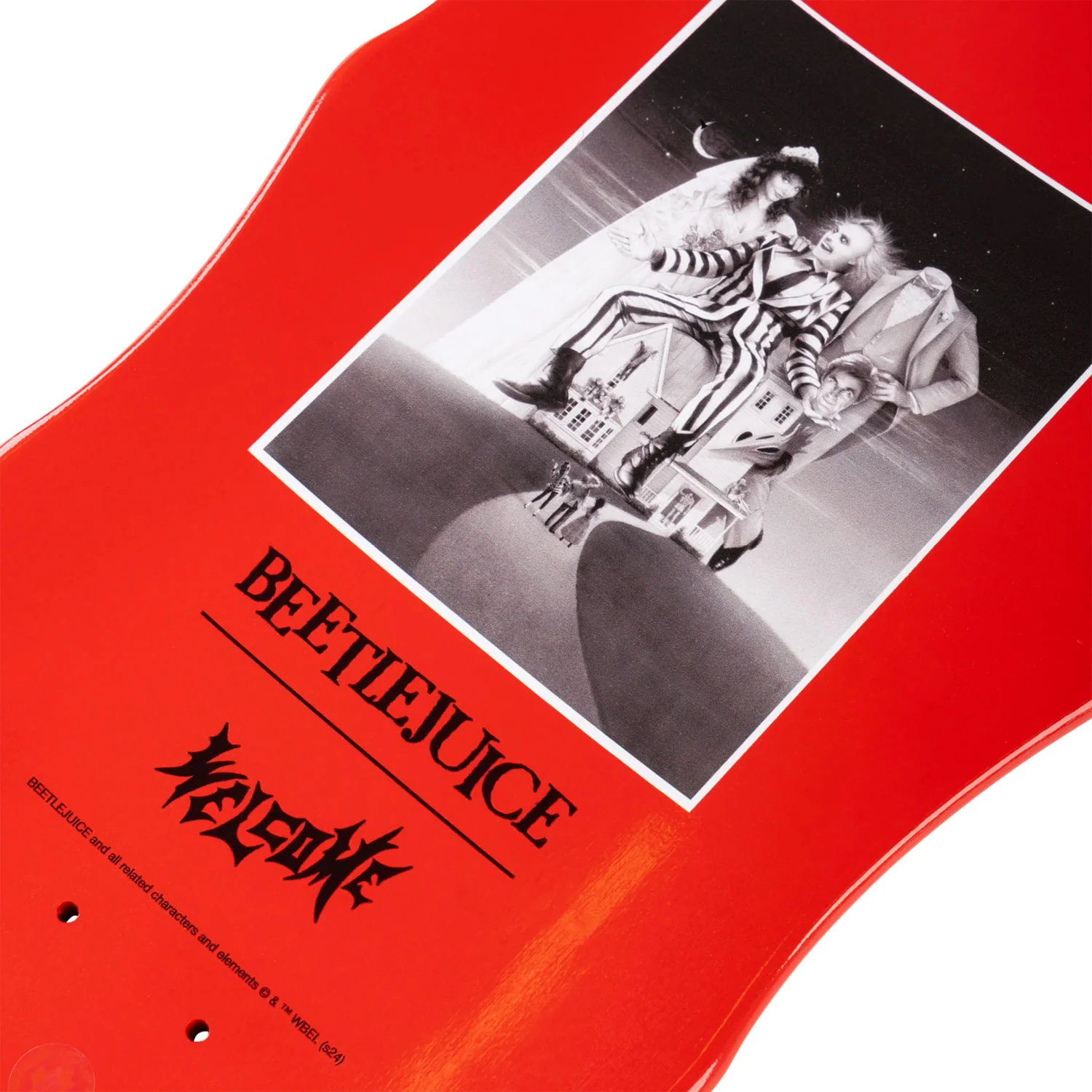 Welcome Skateboards x Beetlejuice Deck Carousel on Widow Red Dip 10" x 31" - Image 5