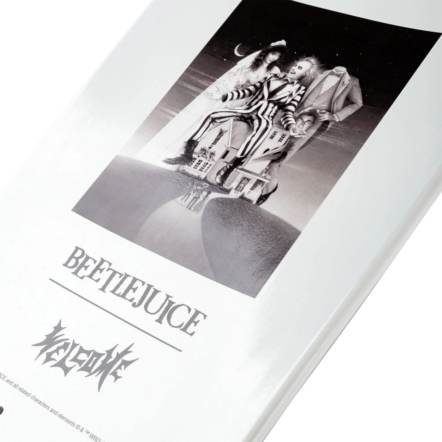 Welcome Skateboards x Beetlejuice Deck Lydia on Gaia Black/White Dip 9.6" x 31.75" - Image 5