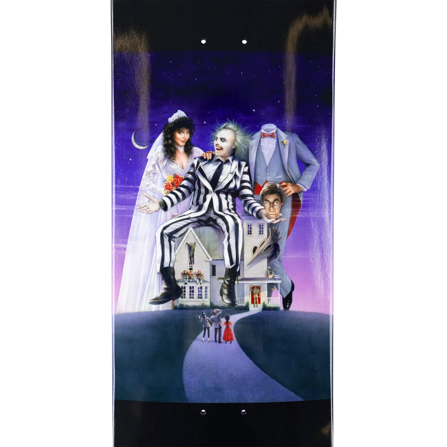 Welcome Skateboards x Beetlejuice Deck Showtime Black/Purple Dip 9.0" x 31.85" - Image 3