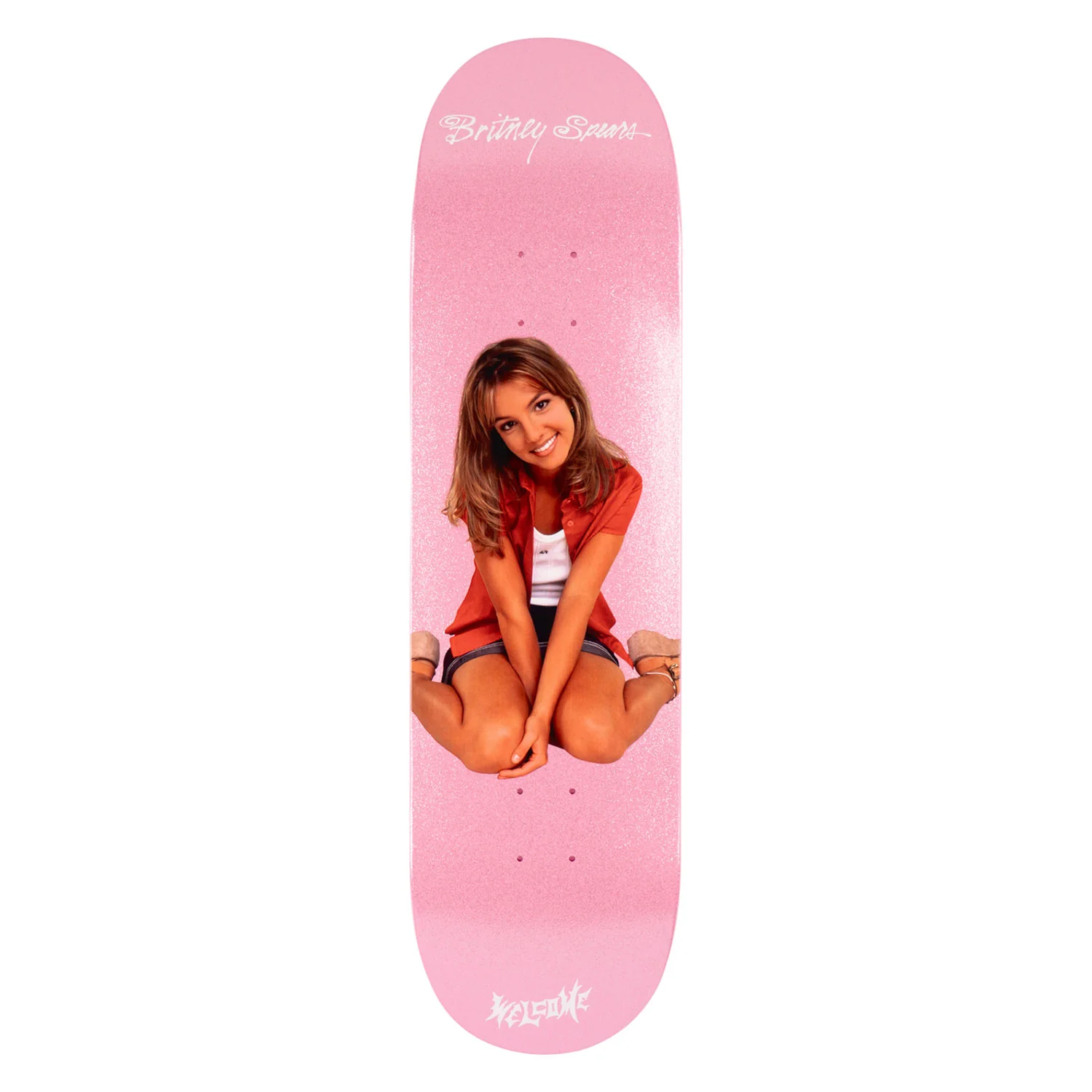 Welcome Skateboards x Britney Baby One On Deck Pink Glitter 8.5"