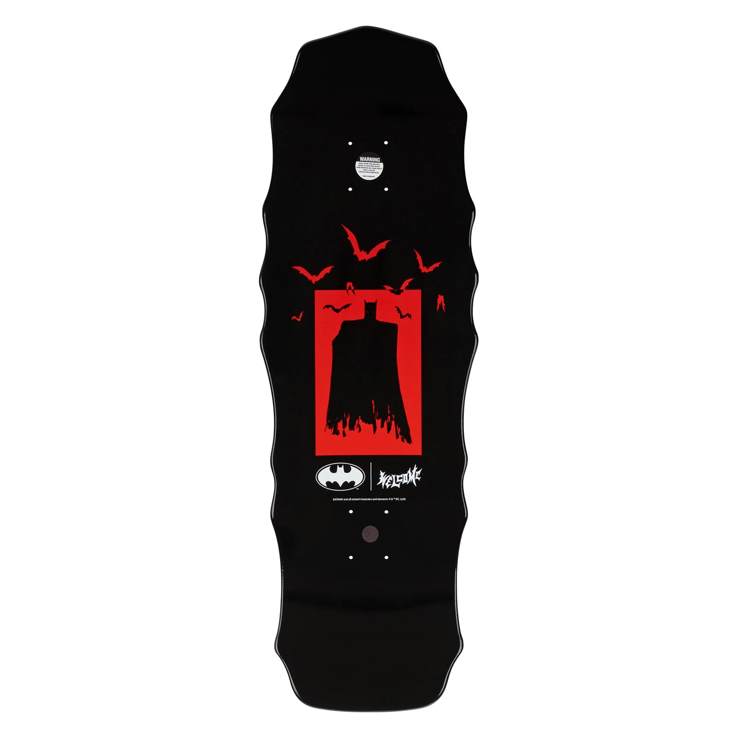 Welcome x Batman Skateboard Deck Batmonster on Widow Black Dip 10.0" - Image 2