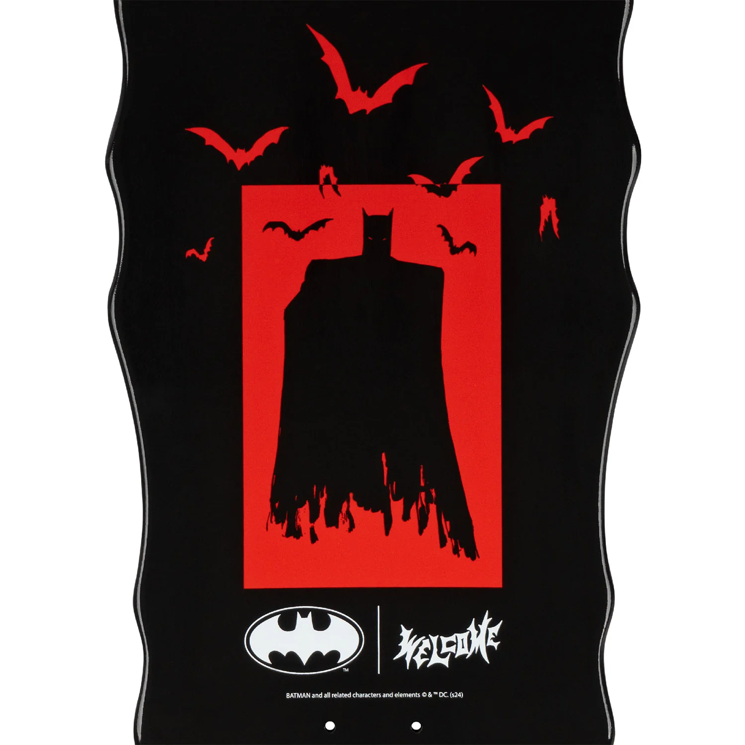 Welcome x Batman Skateboard Deck Batmonster on Widow Black Dip 10.0" - Image 4