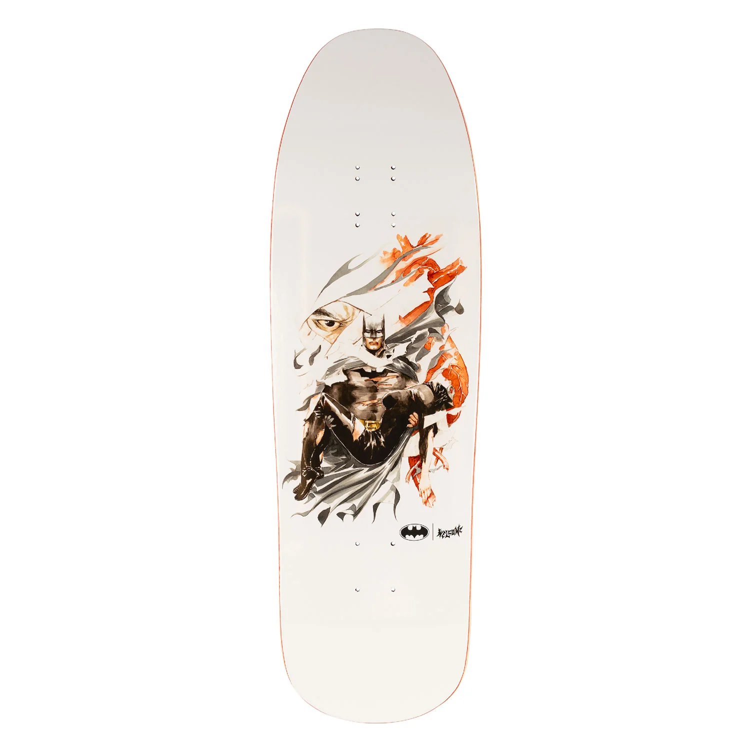 Welcome x Batman Skateboard Deck Heart of Hush on Gaia Bone 9.6"