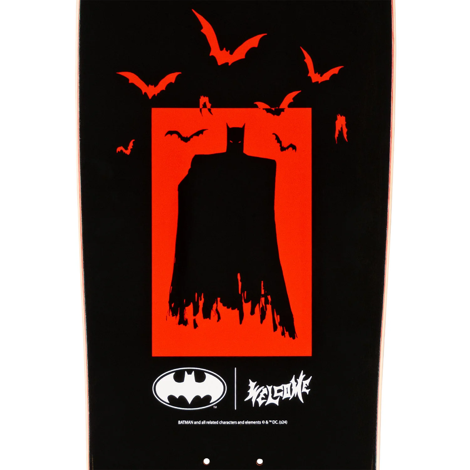 Welcome x Batman Skateboard Deck Heart of Hush on Gaia Bone 9.6" - Image 4