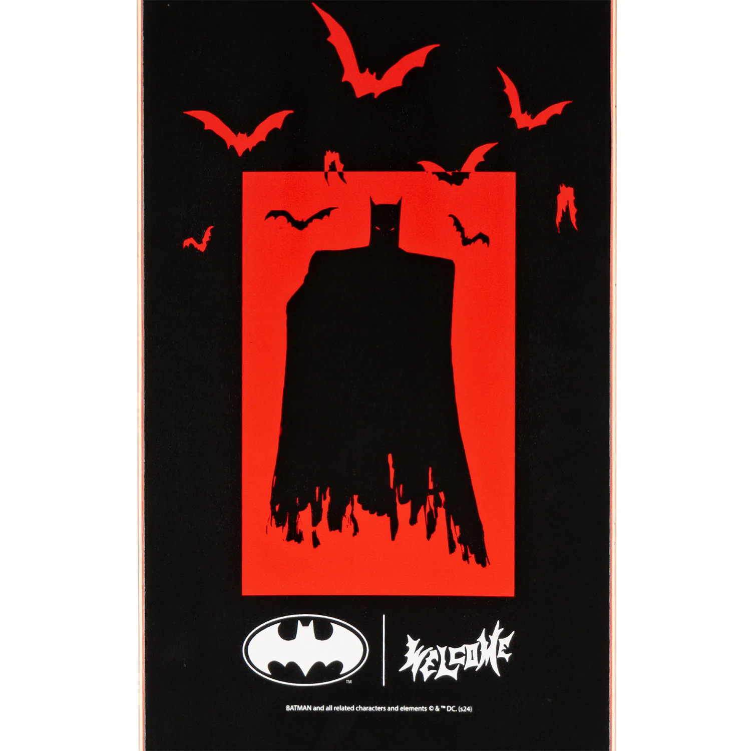 Welcome x Batman Skateboard Deck Heart of Hush on Popsicle Bone 8.5" - Image 4