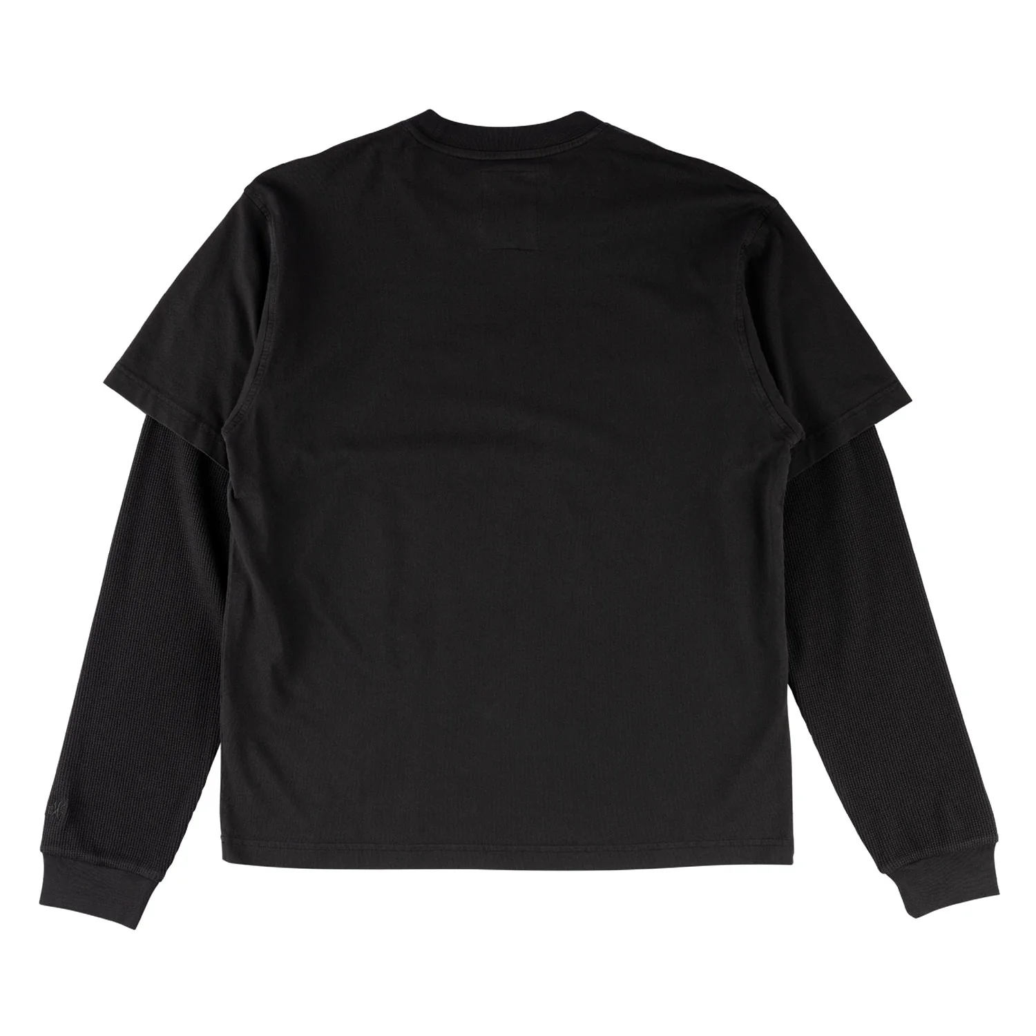 Welcome x Batman Skateboard Longsleeve Bat Signal Layered Knit Washed Black - Image 2