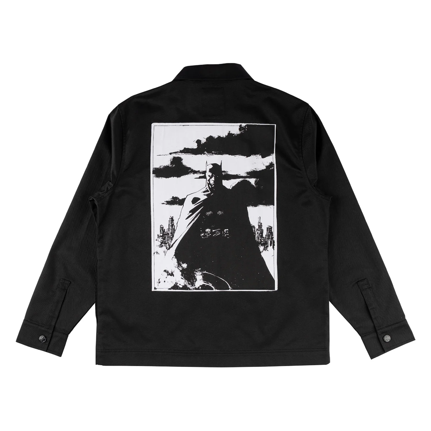 Welcome x Batman Skateboard Longsleeve Gotham Work Shirt Black - Image 2