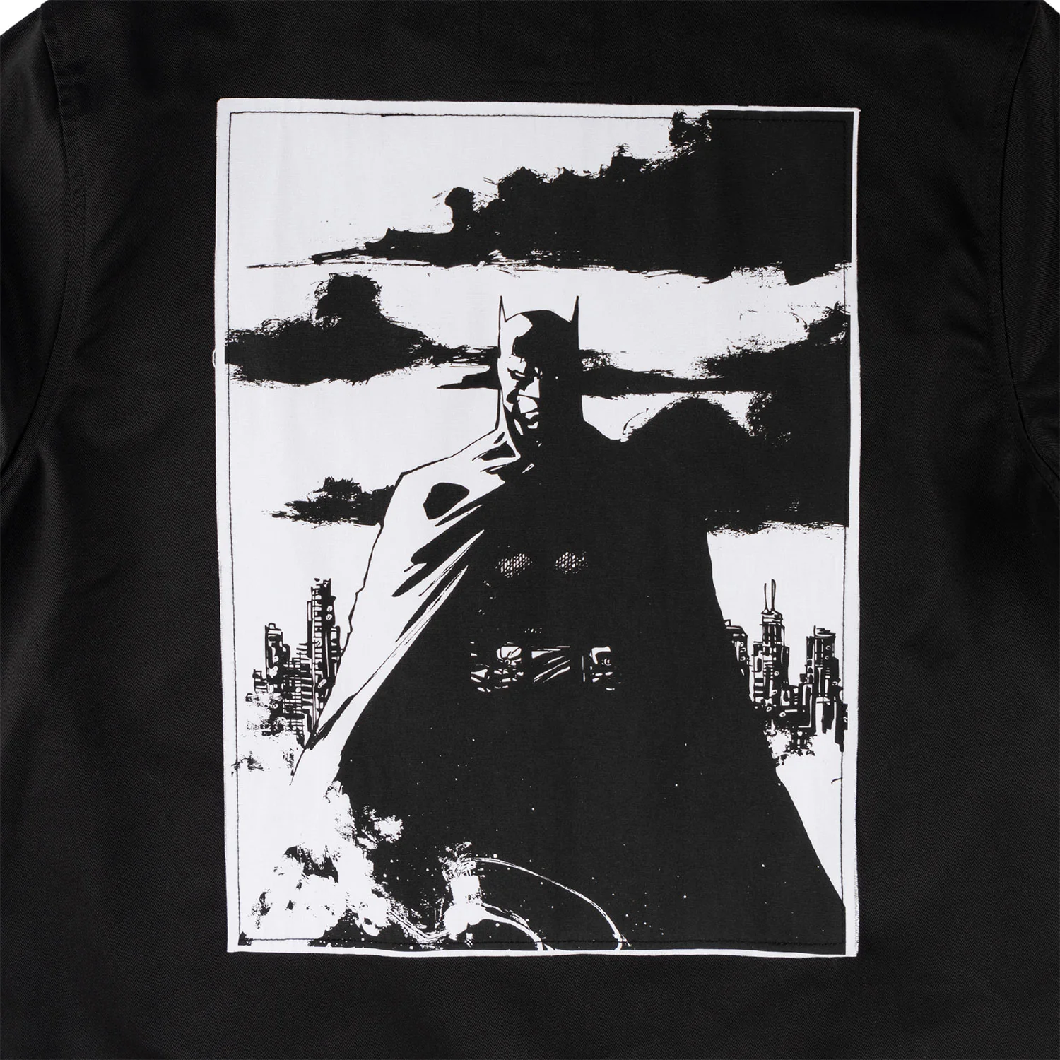 Welcome x Batman Skateboard Longsleeve Gotham Work Shirt Black - Image 5