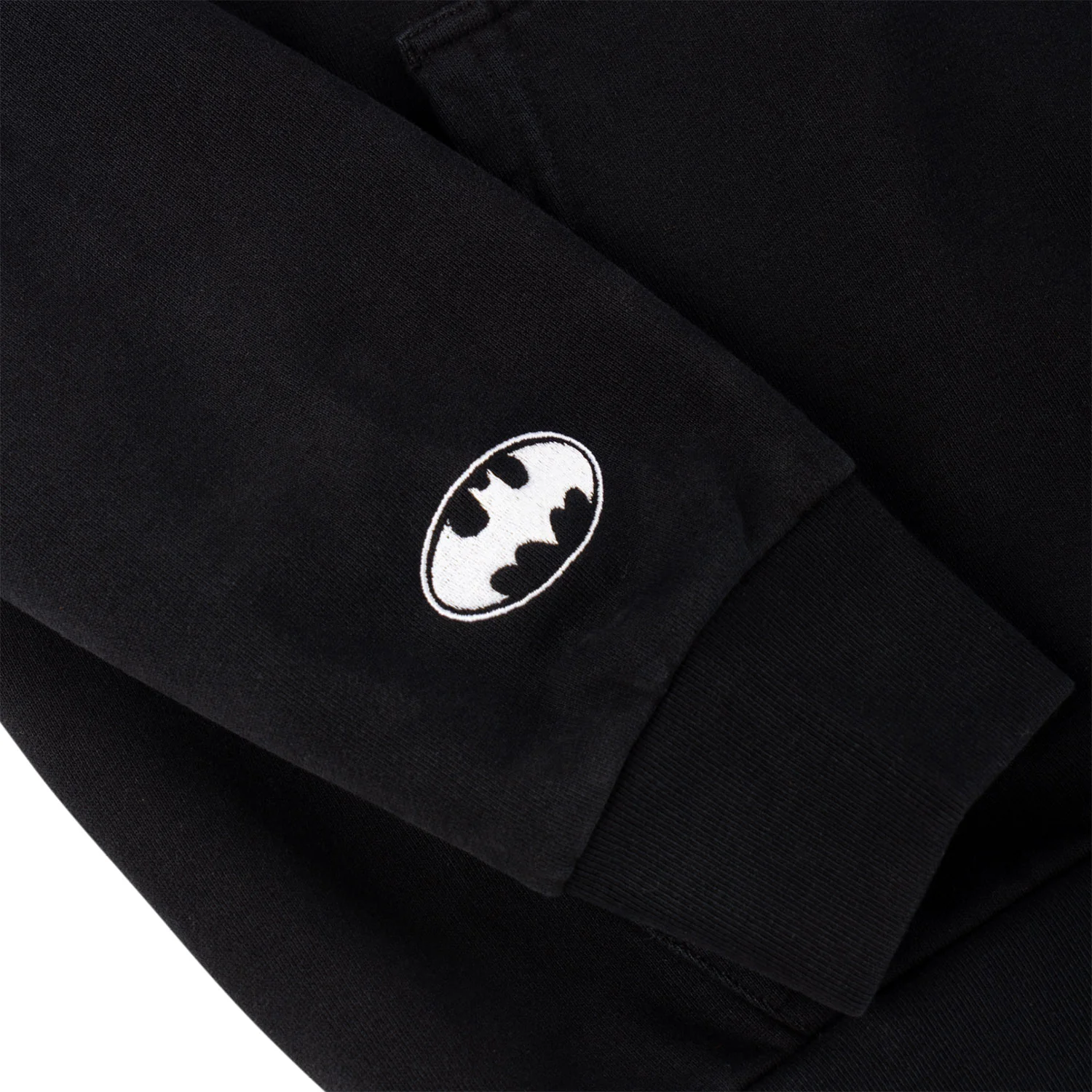 Welcome x Batman Skateboard Sweatshirt Devil Horns Pigment-Dye Hoodie Black - Image 4