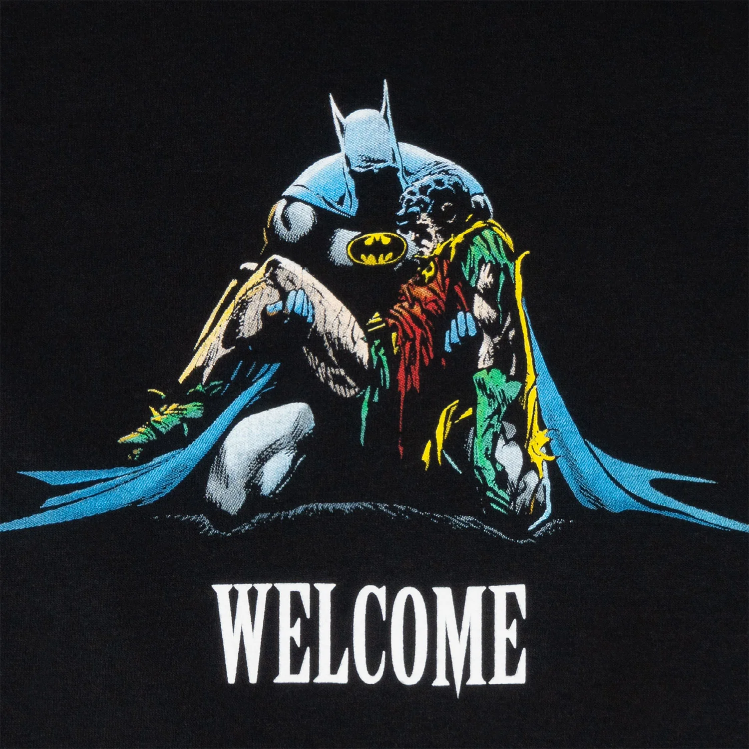 Welcome x Batman Skateboard T-Shirt Death in the Family Black - Image 2