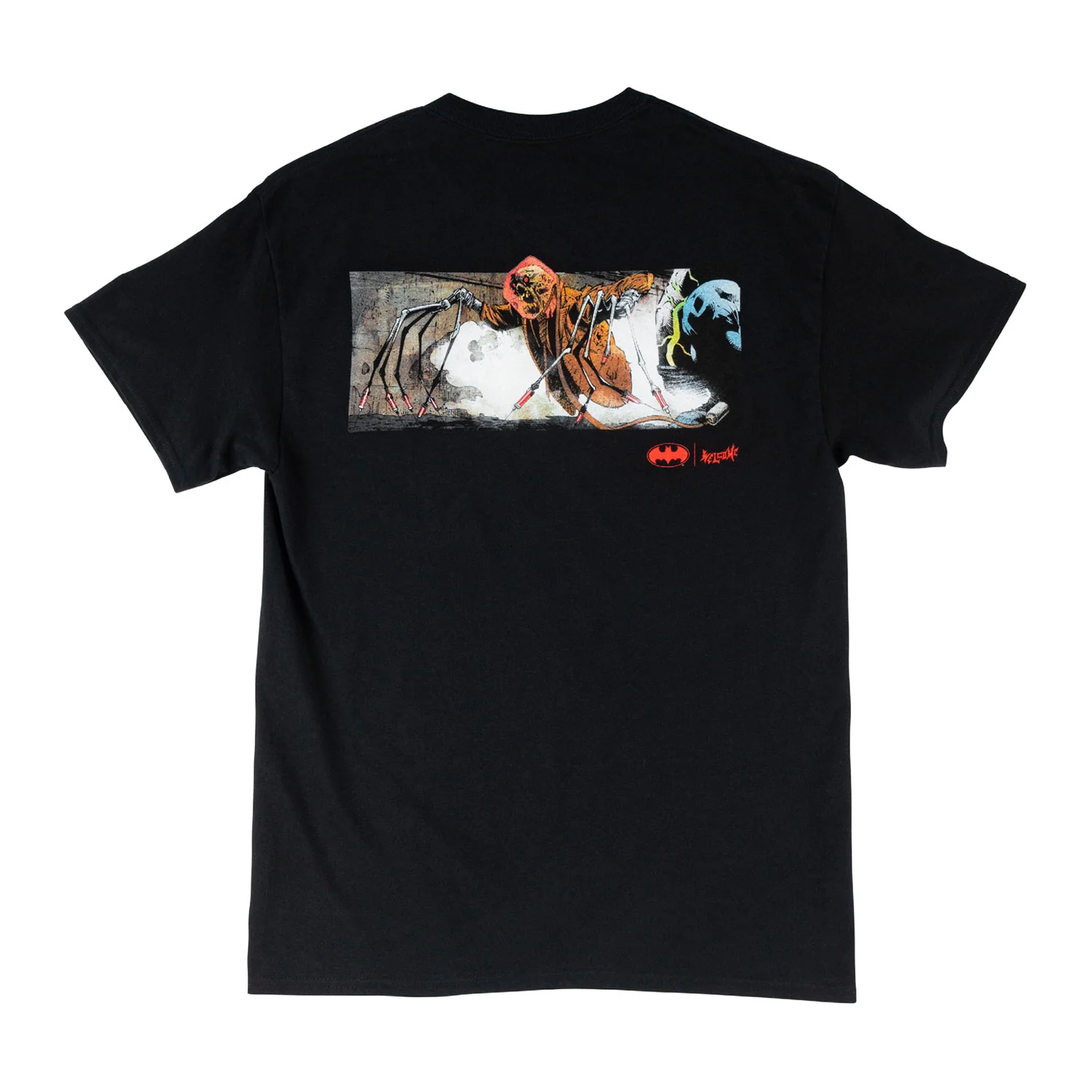 Welcome x Batman Skateboard T-Shirt Unlikely Friends Black - Image 2