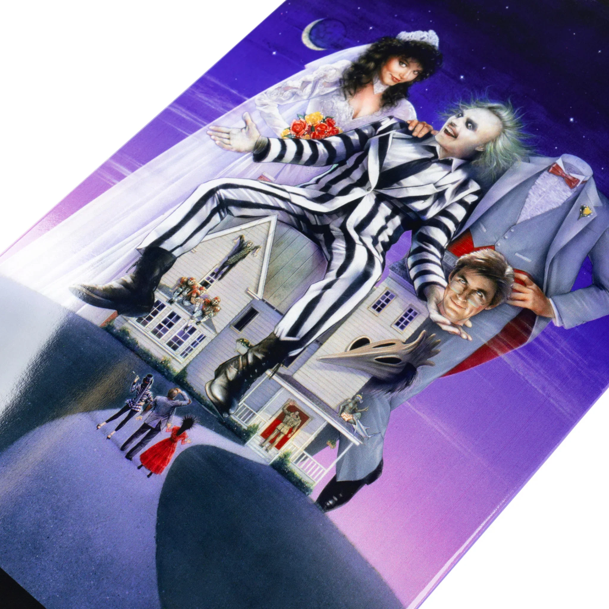 Welcome X Beetlejuice Skateboard Deck Showtime On Popsicle Black/Purple 8.5" x 32.35" - Image 4