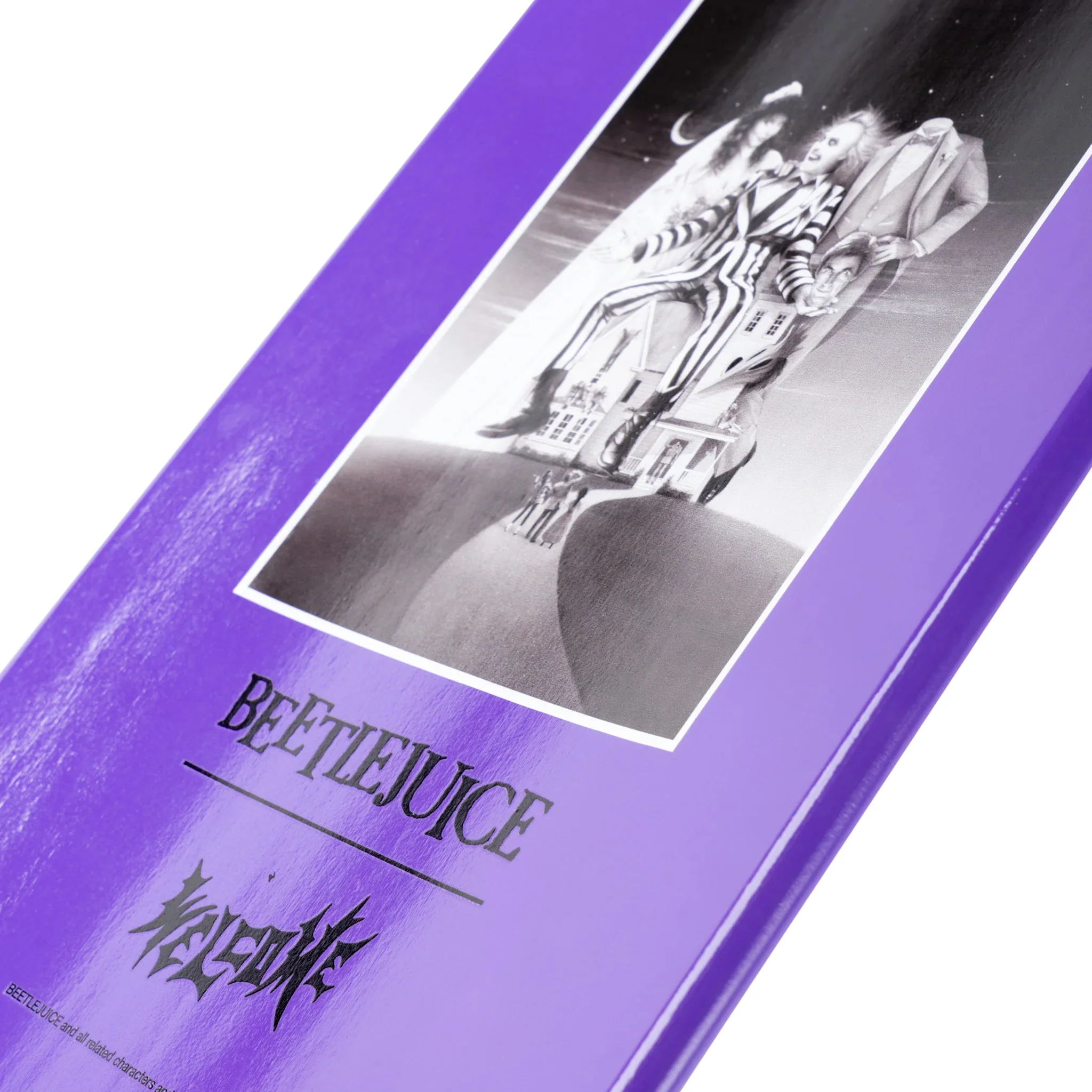 Welcome X Beetlejuice Skateboard Deck Showtime On Popsicle Black/Purple 8.5" x 32.35" - Image 5