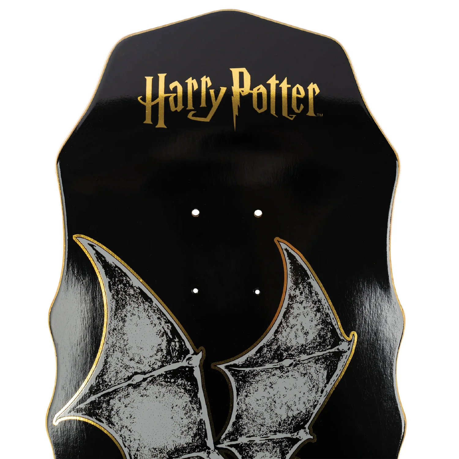Welcome x Harry Potter Skateboard Deck Thestral on Widow Black/Gold Foil 10" - Image 4