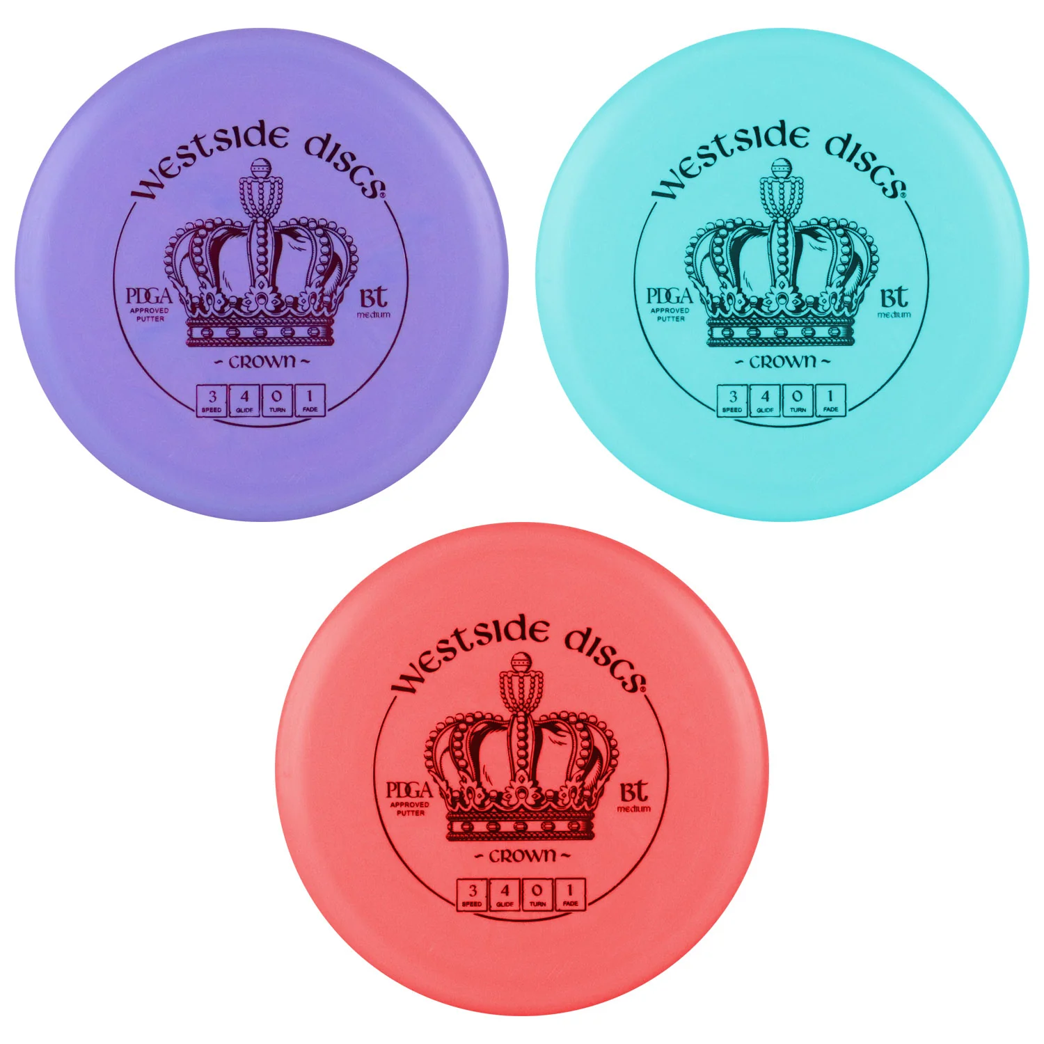 Westside Disc Golf BT Medium Crown Putter 3/4/0/1 - Choose Exact Disc