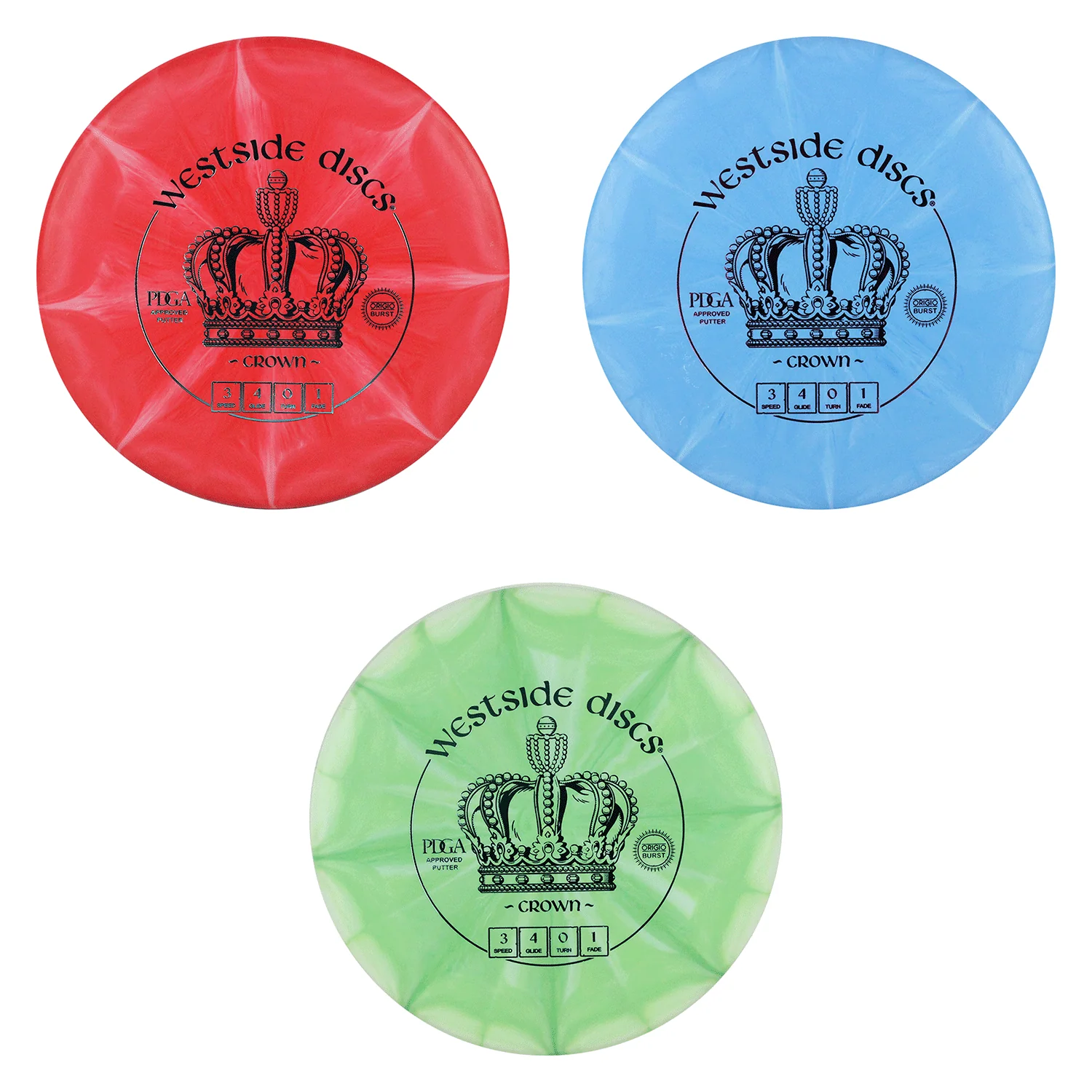 Westside Disc Golf Origio Burst Crown Putter 3/4/0/1 - Choose Exact Disc