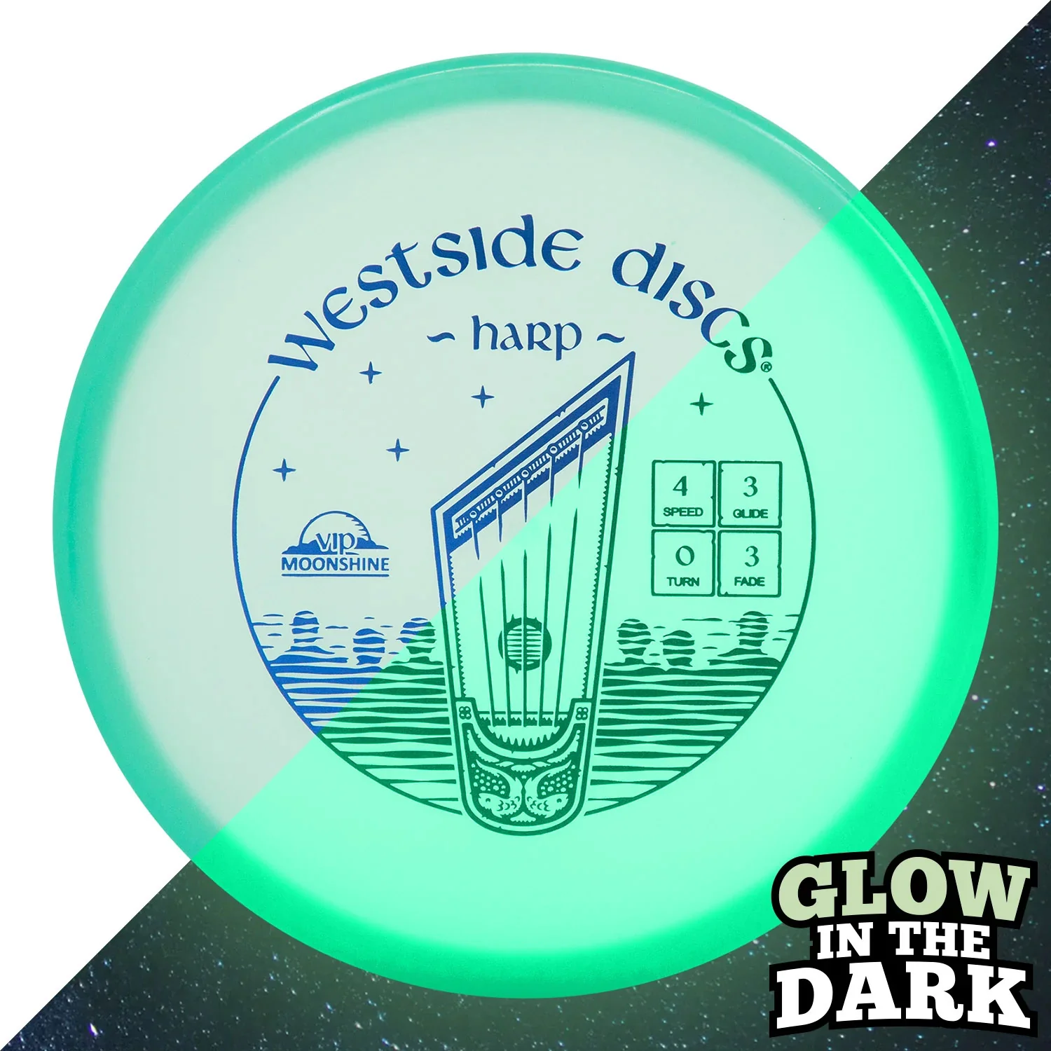 Westside Disc Golf VIP Monnshine Harp Putter 4/3/0/3 - Choose Exact Disc