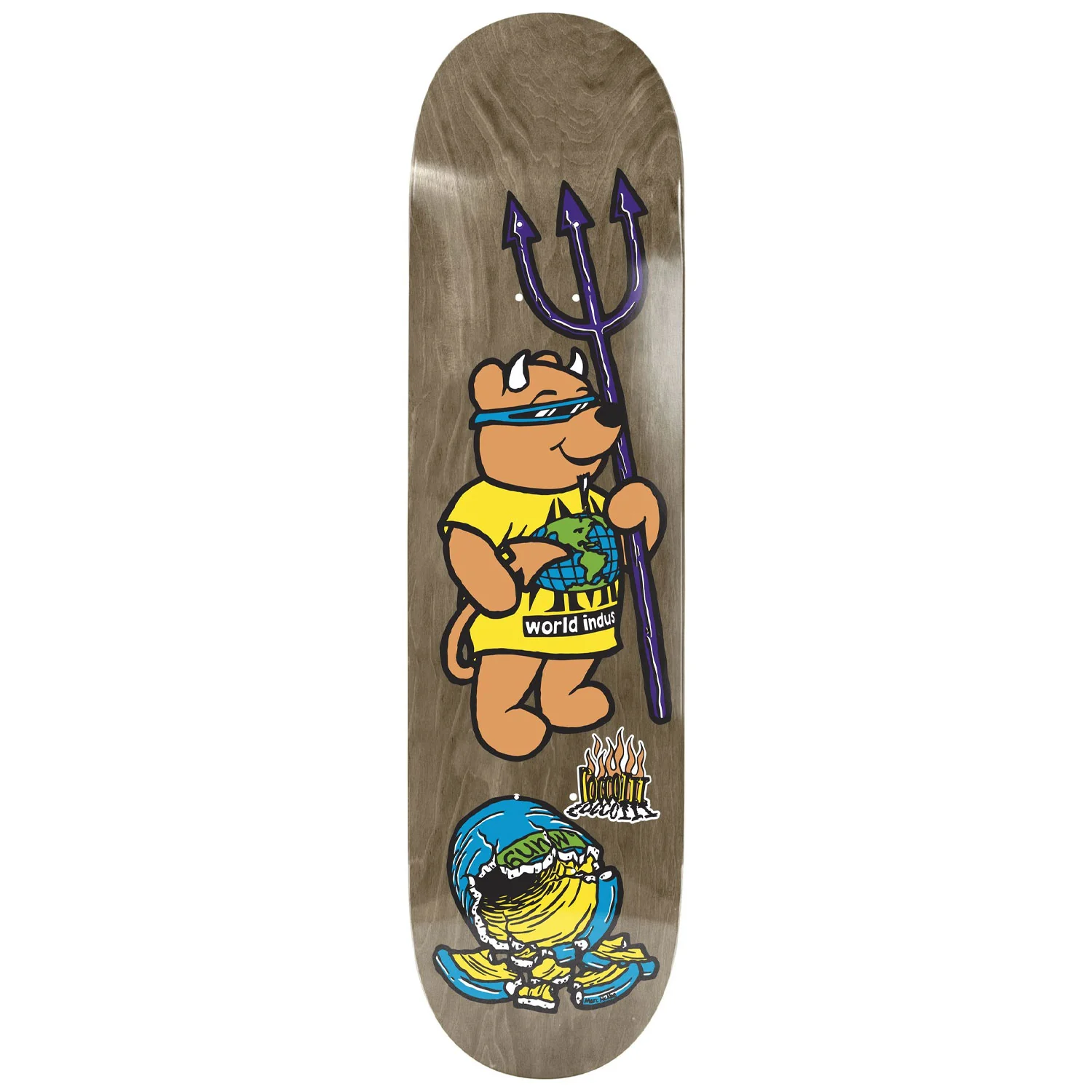 World Industries Skateboard Deck Steve Rocco III Brown 8.25" x 32"
