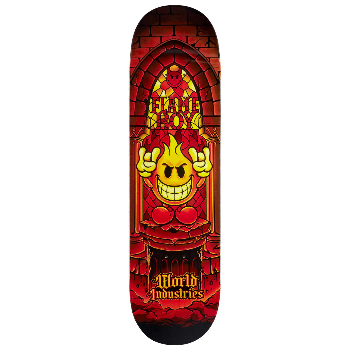 World Industries Skateboard Flameboy Stained Glass 8.5" Krux, Spitfire, Indy Upgrade - Image 2