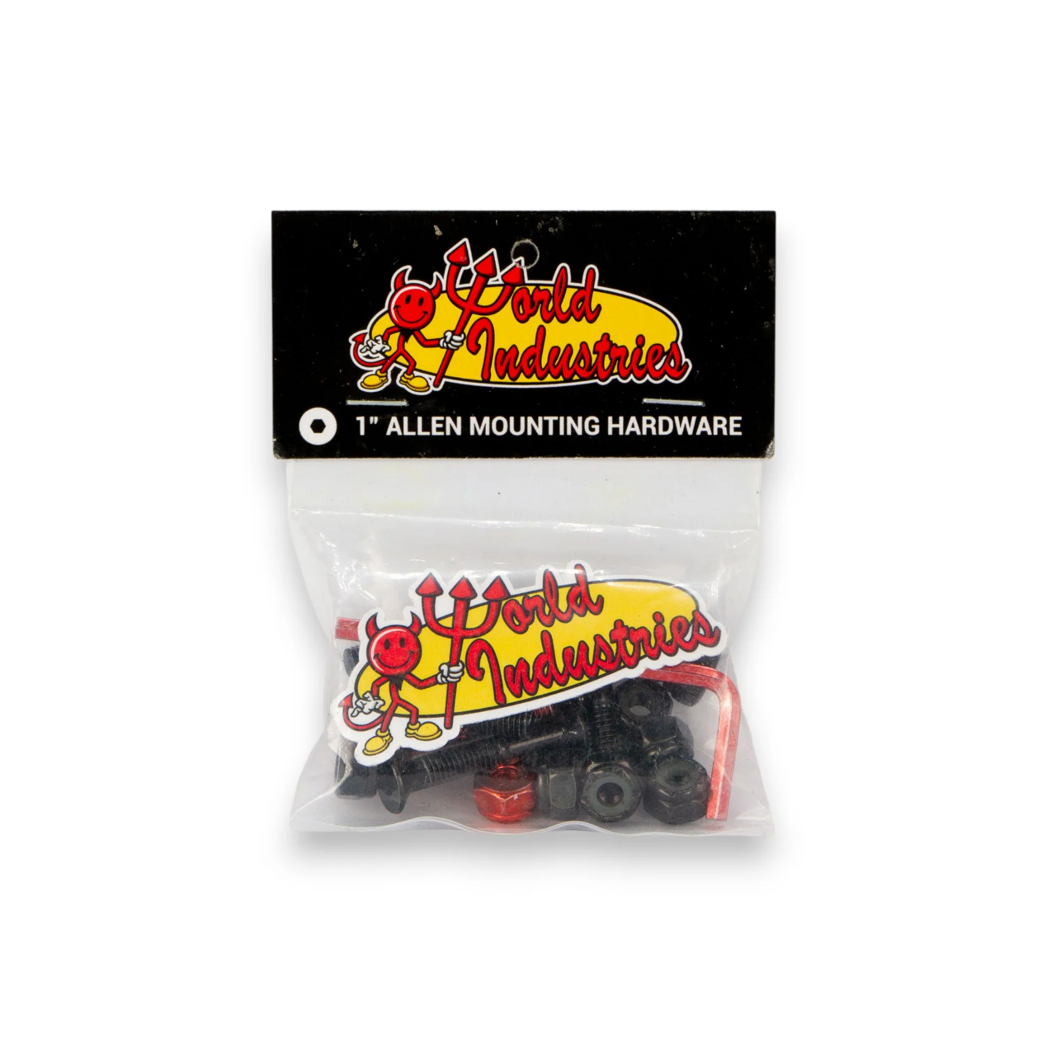 World Industries Skateboard Hardware 1" Allen Black/Red