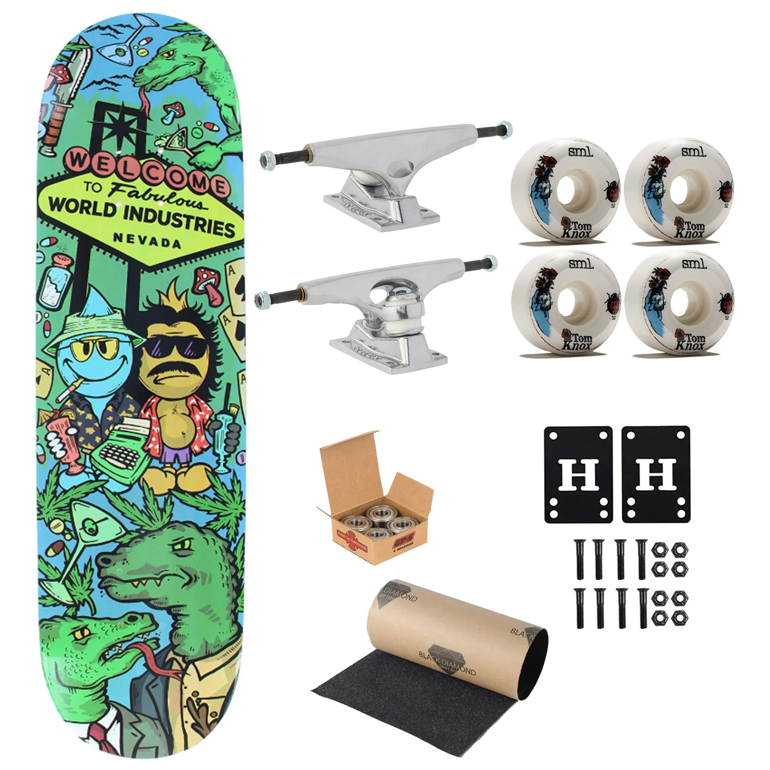 World Industries Skateboard Loathing 8.2" Krux, Independent, Sml Upgrade