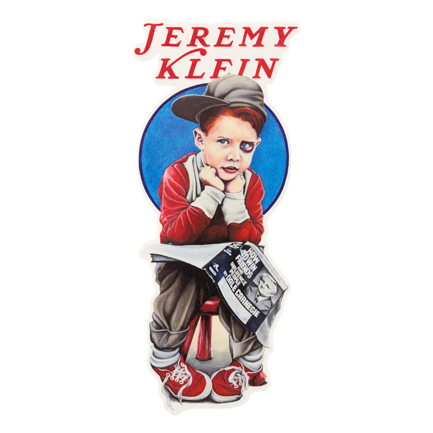 World Industries Skateboard Sticker Jeremy Klein Black Eye Kid 5" x 2"