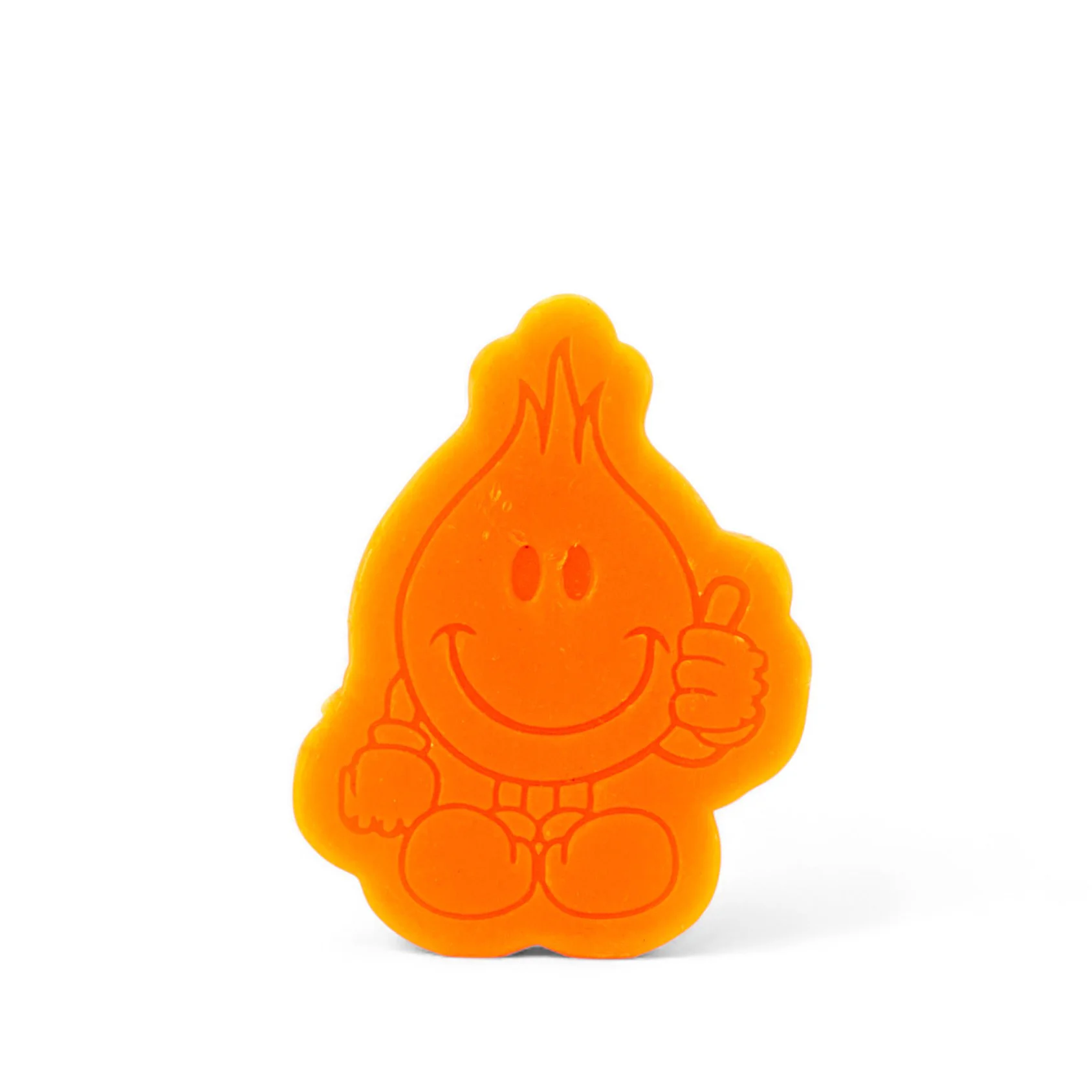World Industries Skateboard Wax Flameboy Orange with Sticker - Image 4