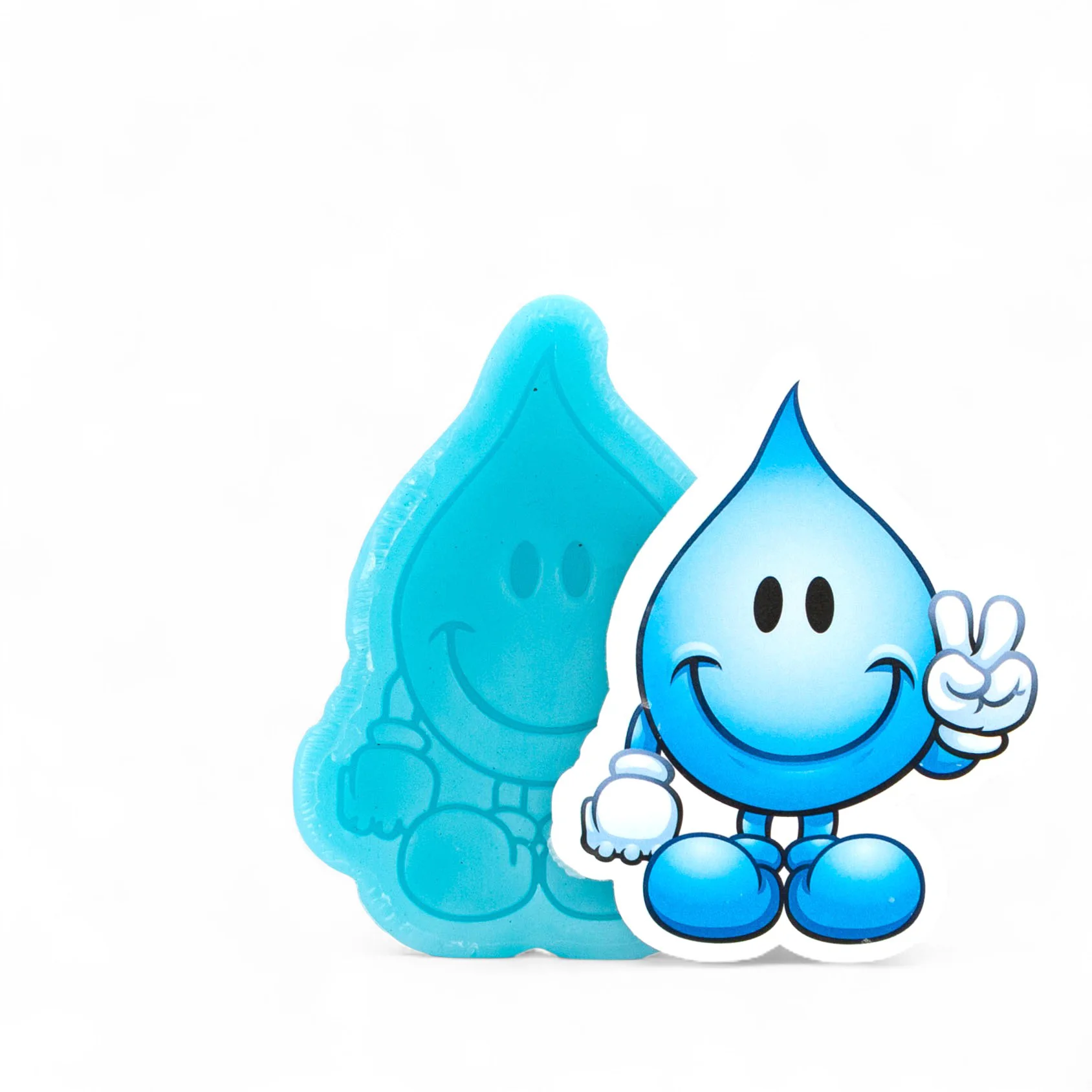World Industries Skateboard Wax Wet Willy Blue with Sticker - Image 2