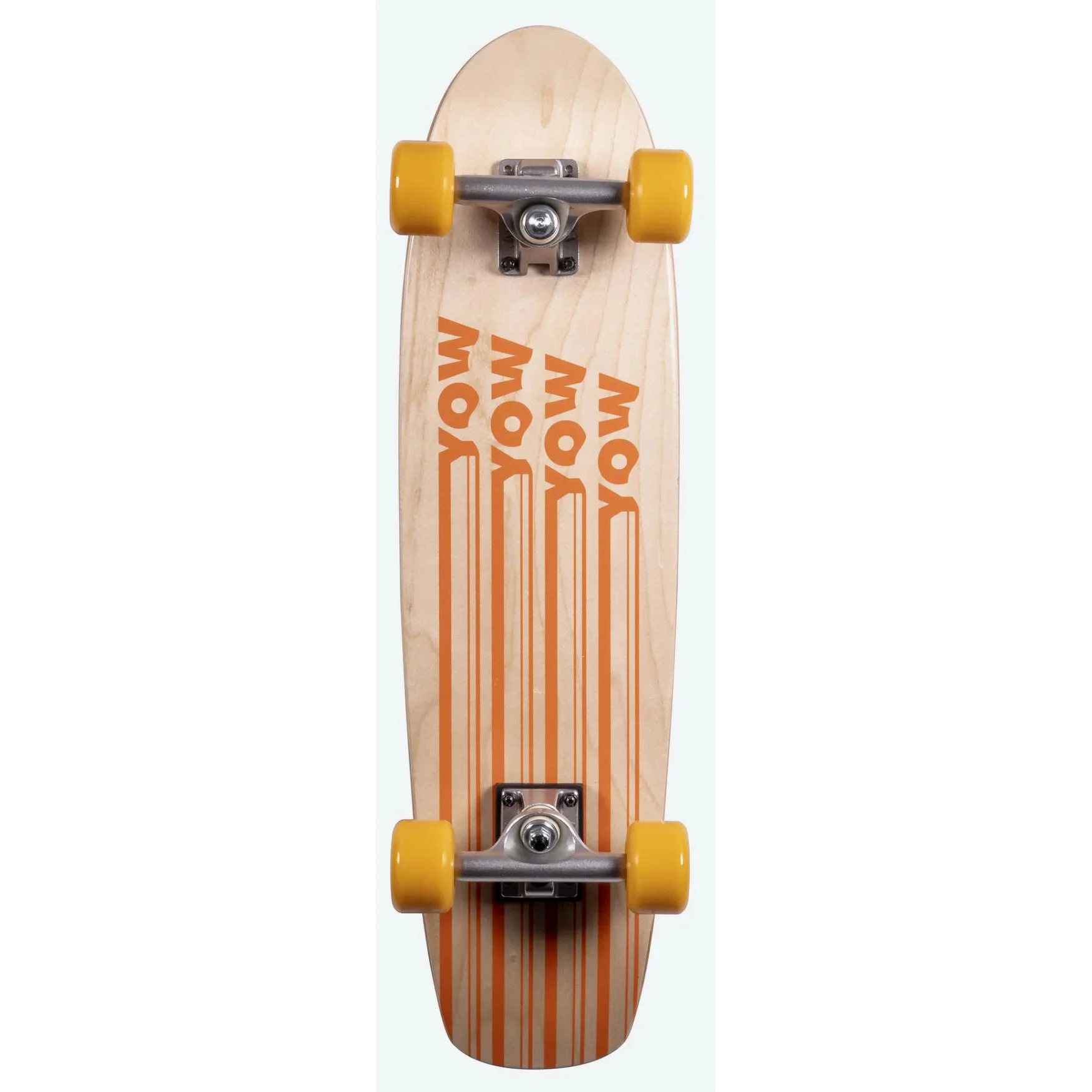 YOW Skateboard Surf Cruiser Complete Vermont 7.6" x 28.5" Natural/Orange - Image 2