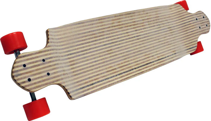 ZEBRA BAMBOO LONGBOARD 180mm TRUCKS 70mm Wheels DROP DOWN Skateboard Dropdown