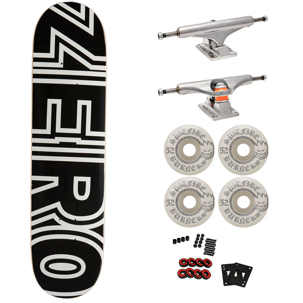 Zero Premium Skateboard with Indy Trucks, Spitfire Wheels 8.75" Bold