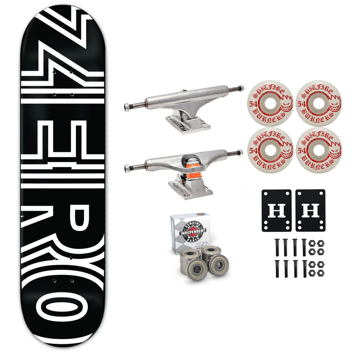 Zero Skateboard Bold 8.125" Independent Spitfire Premium Kit