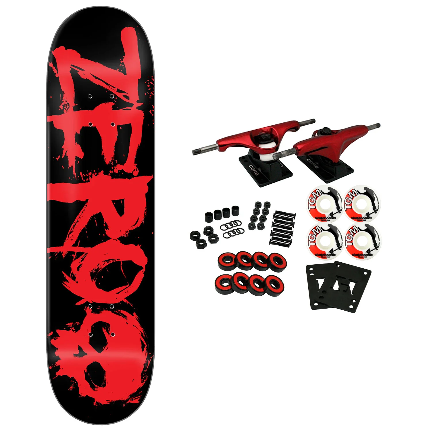 Zero Skateboard Complete Blood Text 7.75" x 31.1"