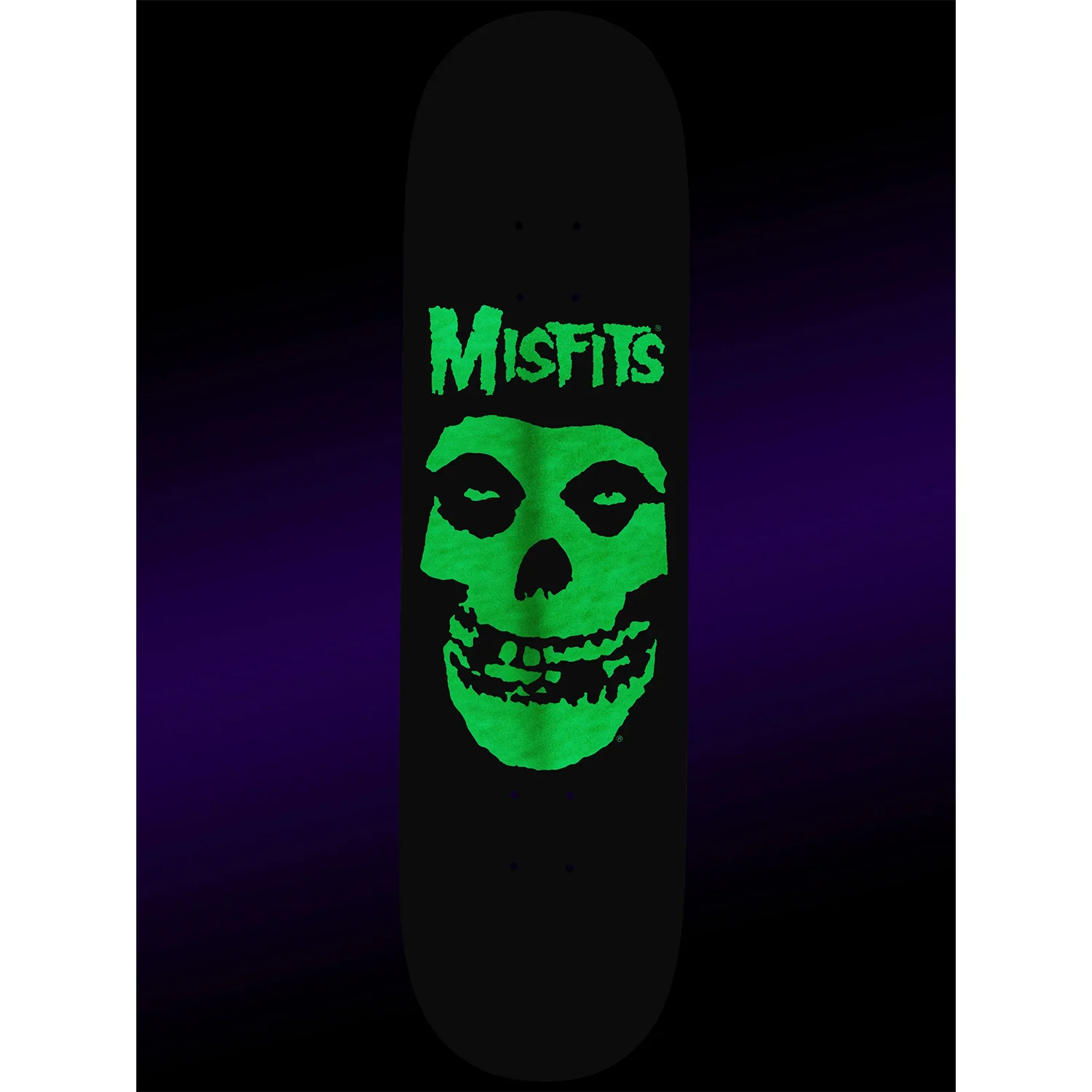 Zero Skateboard Deck Misfits Fiend Skull Glow 8.5" x 32.3" - Image 2