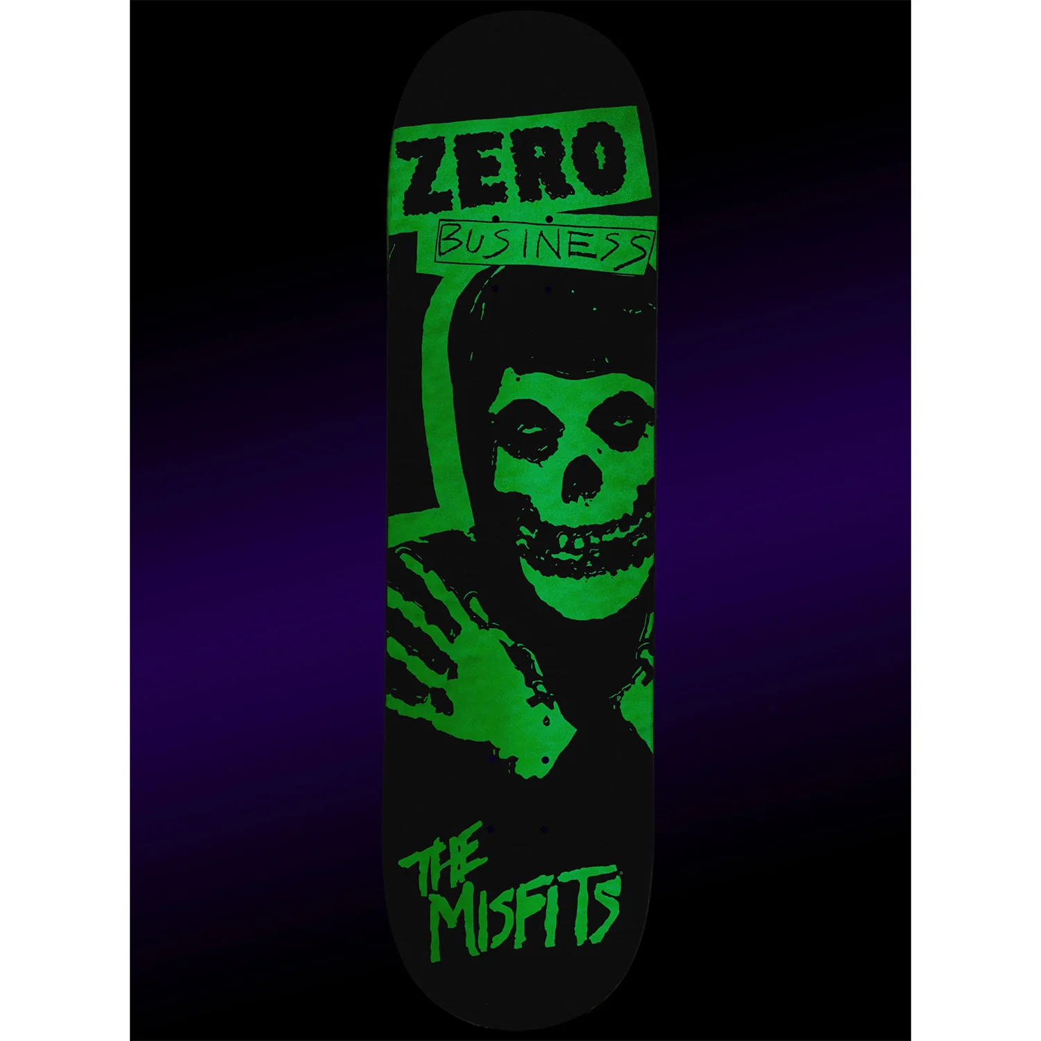 Zero Skateboard Deck Misfits Zero Business Glow 8.5" x 32.3" - Image 2