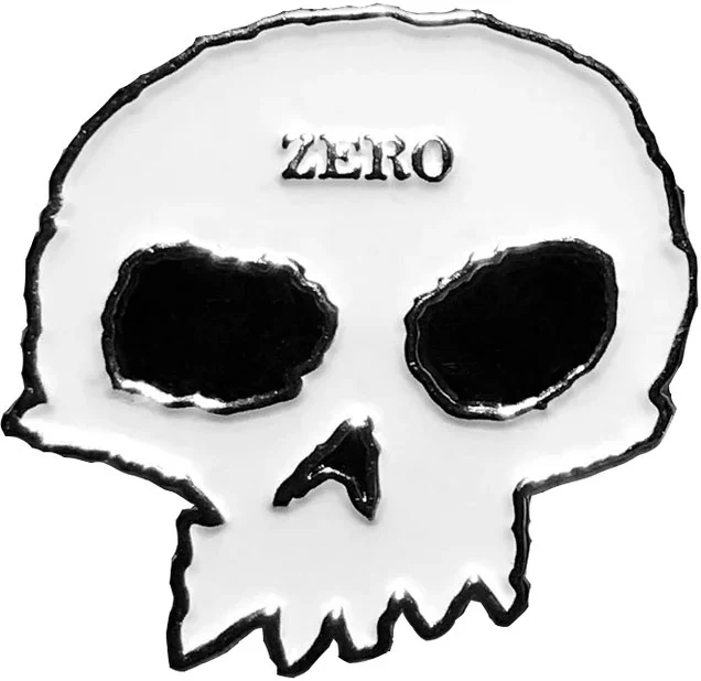 Zero Skateboards Lapel Pin Skull Enamel White