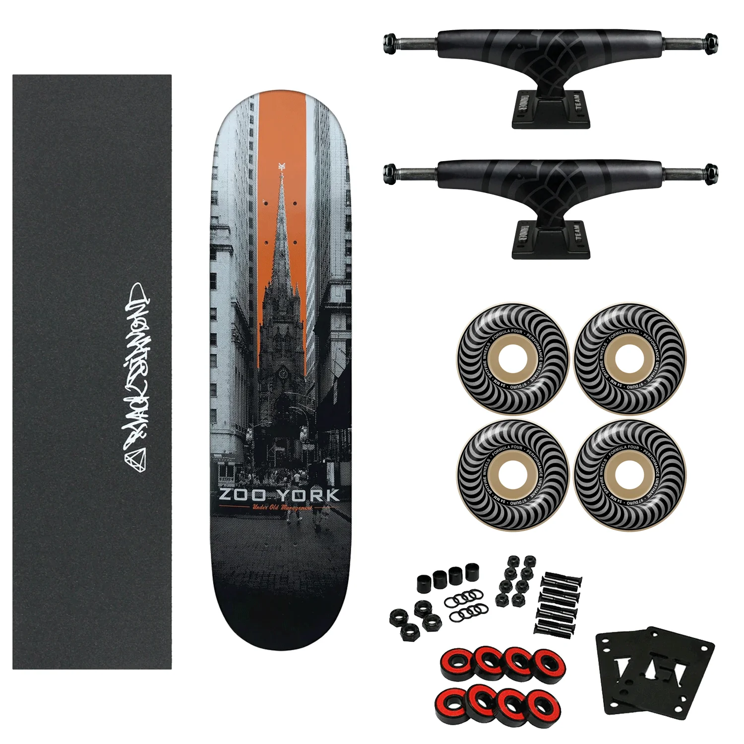 Zoo York Complete Trinity 8.5" Thunder Trucks, Spitfire Wheels